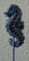 Seepferdchen Keramik-Stele