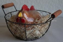 Keramik-Huhn im 